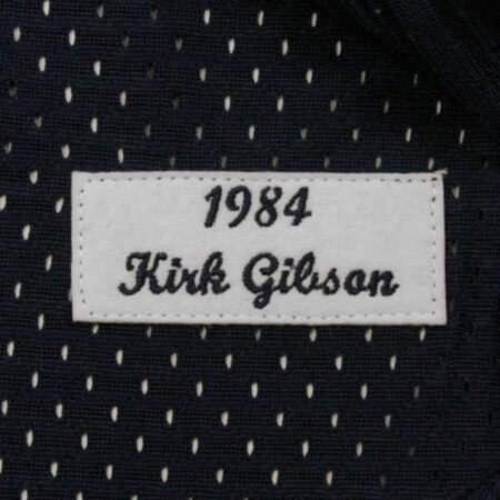Men's Detroit Tigers Kirk Gibson Mitchell & Ness Navy 1984 Authentic Cooperstown Collection Mesh Batting Practice Jersey - Image 6