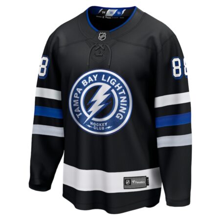 Men's Tampa Bay Lightning Andrei Vasilevskiy Fanatics Black Alternate Premier Breakaway Player Jersey - Image 2