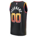 Men's Fanatics Black Phoenix Suns Fast Break Custom Replica Jersey - Statement Edition