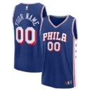Men's Fanatics Blue Philadelphia 76ers Fast Break Custom Jersey - Icon Edition