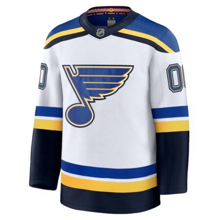 Men's St. Louis Blues Fanatics White Away Premium Custom Jersey - Image 2