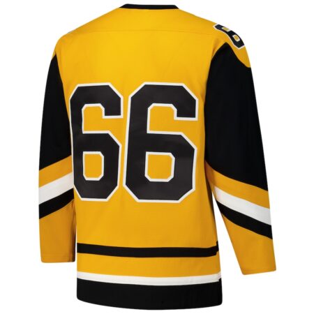 Men's Pittsburgh Penguins Mario Lemieux Gold 1984-85 Power Play Jersey - Image 3
