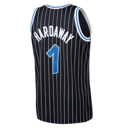 Men's Mitchell & Ness Penny Hardaway Black Orlando Magic Hardwood Classics Swingman Jersey - Image 3