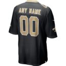 Men's Nike Black New Orleans Saints Custom Game Jersey