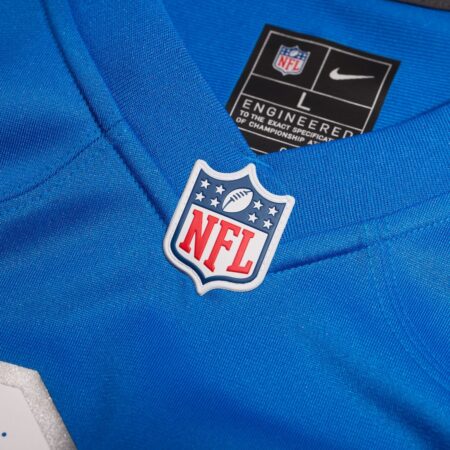 Men's Nike Blue Detroit Lions Custom Game Jersey - Image 4