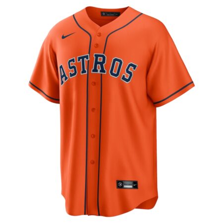 Men's Houston Astros Jose Altuve Nike Orange Alternate Replica Player Name Jersey - Image 2
