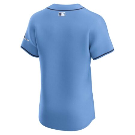 Tampa Bay Rays Nike Alternate Vapor Premier Elite Patch Jersey - Light Blue - Image 3