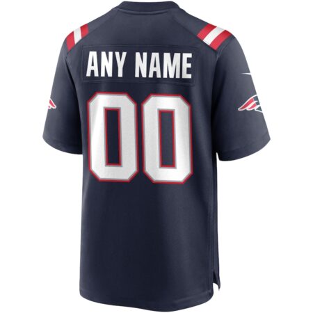 Nike New England Patriots Navy Custom Game Jersey - Image 2