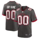 Men's Nike Pewter Tampa Bay Buccaneers Alternate Custom Game Jersey