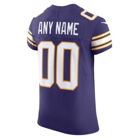 Men's Nike Purple Minnesota Vikings Vapor F.U.S.E. Elite Custom Jersey - Image 3
