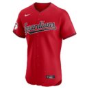 Men's Cleveland Guardians Nike Red Alternate Vapor Premier Elite Patch Jersey
