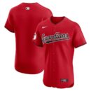 Men's Cleveland Guardians Nike Red Alternate Vapor Premier Elite Patch Jersey