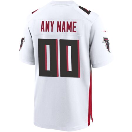 Men's Nike White Atlanta Falcons Custom Game Jersey - Image 2
