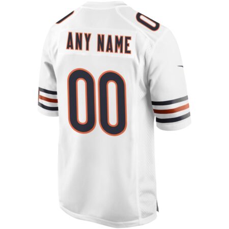 Men's Nike White Chicago Bears Custom Game Jersey - Image 3