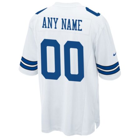 Men's Nike White Dallas Cowboys Custom Game Jersey - Image 2